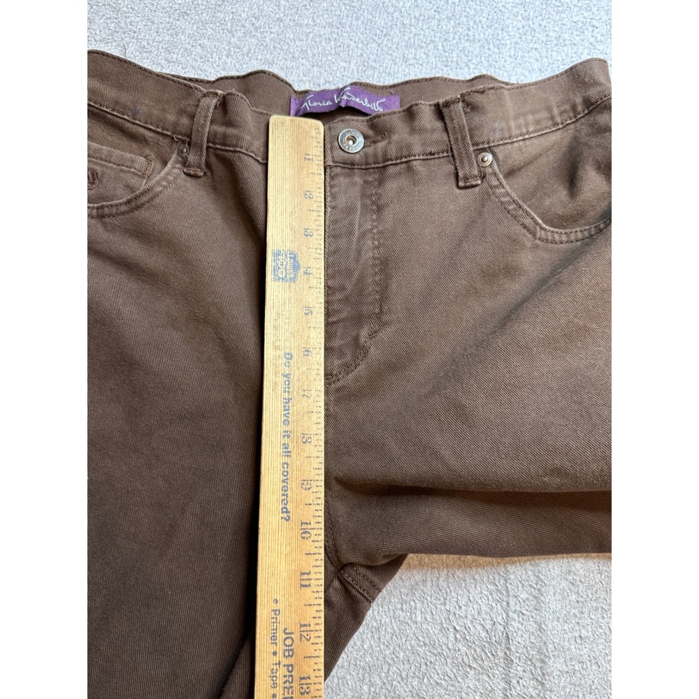 Gloria Vanderbilt Amanda Tapered Jeans Womens 10 Short Brown Denim High Rise - Picture 10 of 14